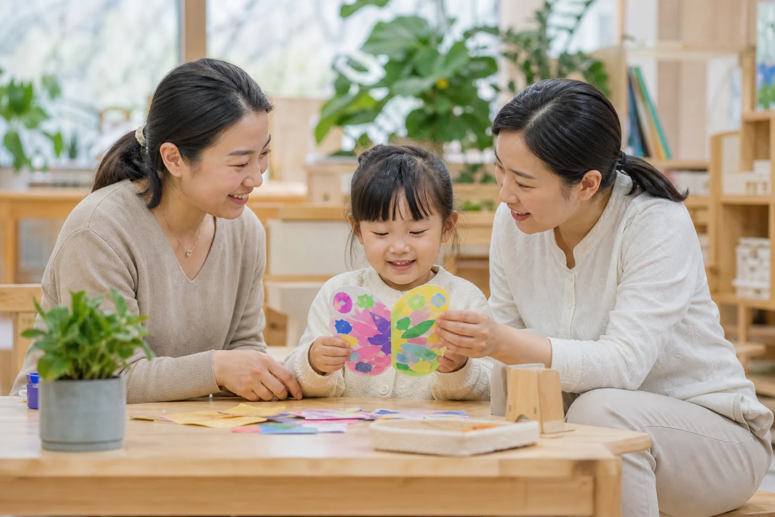 老师与孩子在课堂中互动
